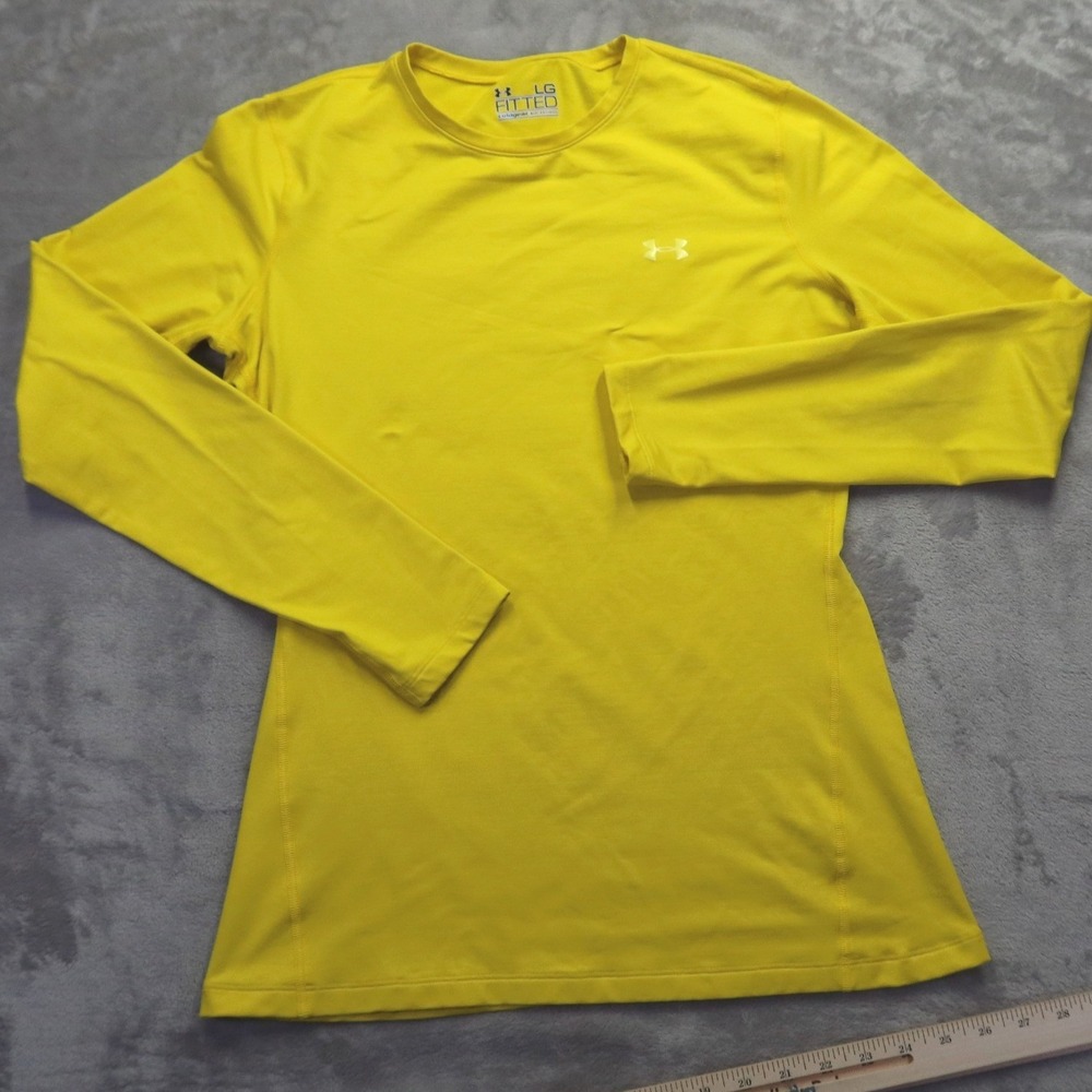 Under Armour Women's ColdGear Fitted LS Shirt‎ Yellow L Compression Base Layer